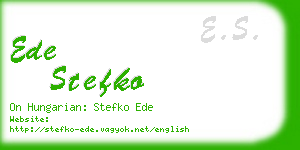 ede stefko business card